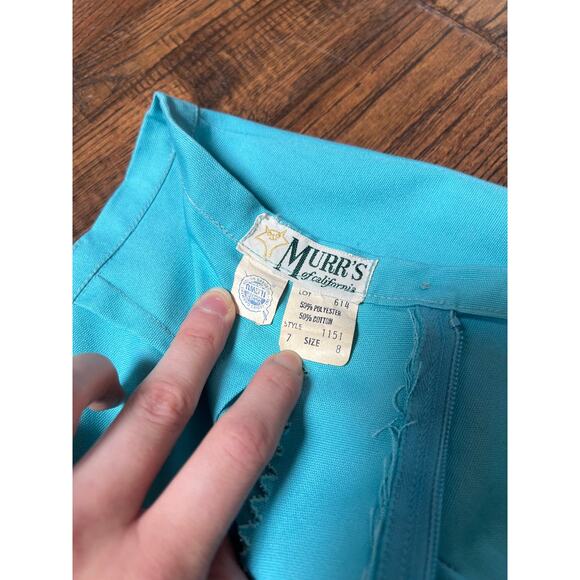 Vintage Bermuda Shorts - Princess Turquoise Blue - Small - Murr’s of California - Picture 6 of 7